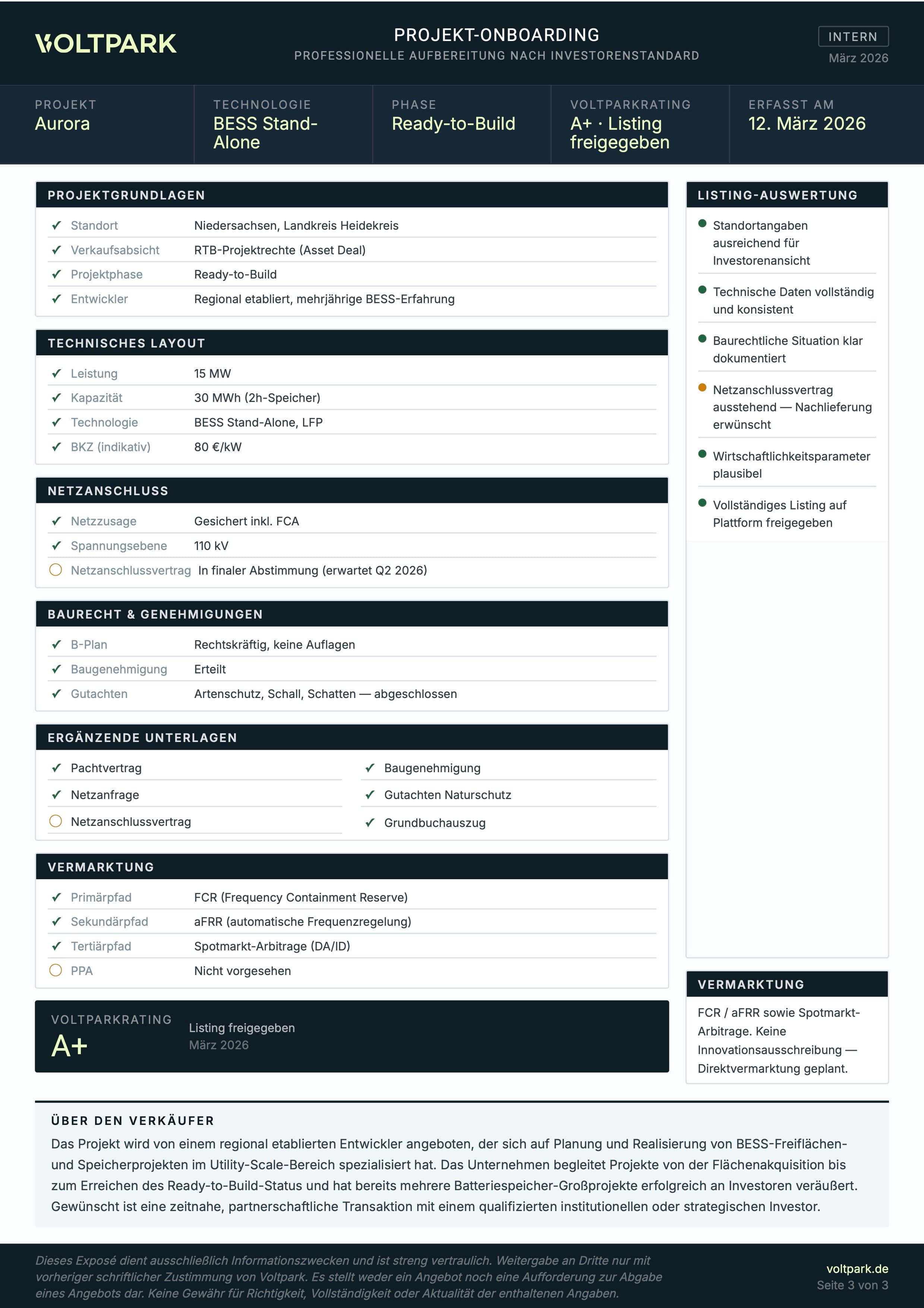 Projekt Checkliste